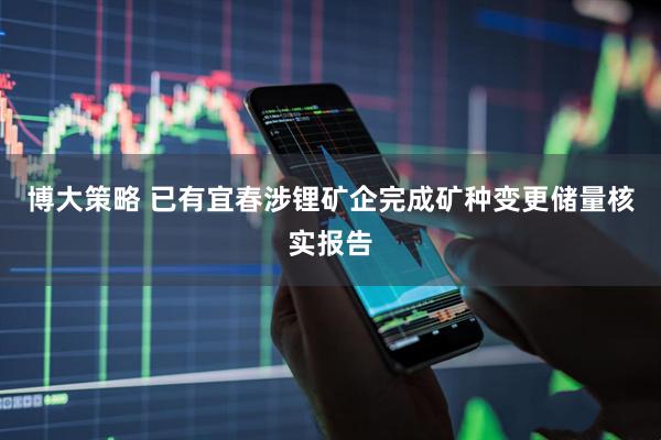 博大策略 已有宜春涉锂矿企完成矿种变更储量核实报告